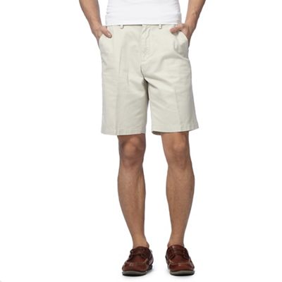 Big and tall off white chino shorts